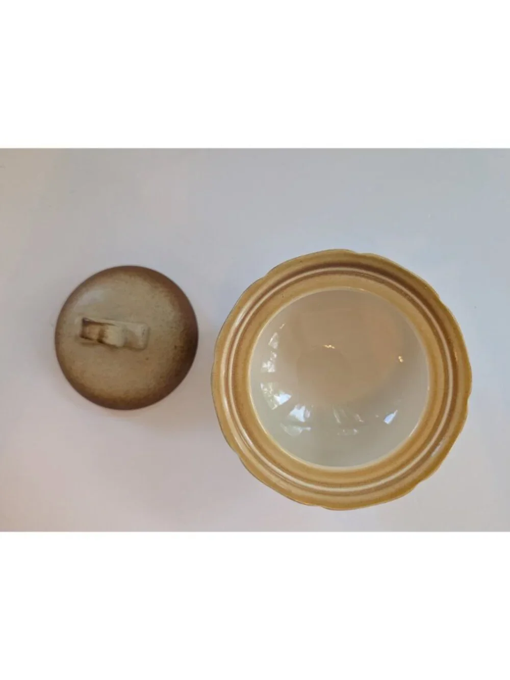Vintage Mikasa Whole Wheat E8000 Stoneware Sugar & Creamer Set Coffee & Tea